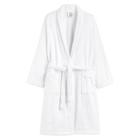 Kimono-Style 100% Cotton Towelling Bathrobe - thumbnail 1