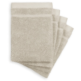 Set of 4 Zavara 100% Cotton Towelling Washcloths