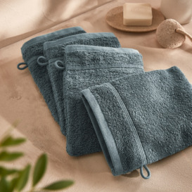 Set of 4 100% Cotton Towelling Washcloths