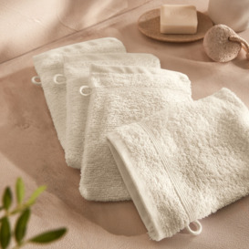Set of 4 Zavara 100% Cotton Towelling Washcloths
