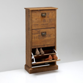 Lindley Solid Pine 3-Drawer Shoe Cabinet - thumbnail 2