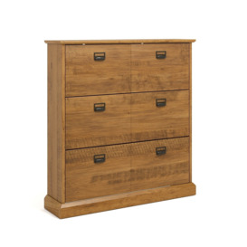 Lindley Shoe Cabinet, 3 Pull Down Doors - thumbnail 1