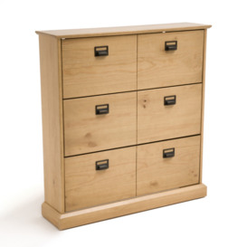 Lindley Shoe Cabinet, 3 Pull Down Doors - thumbnail 2