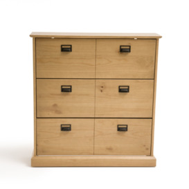 Lindley Shoe Cabinet, 3 Pull Down Doors - thumbnail 1
