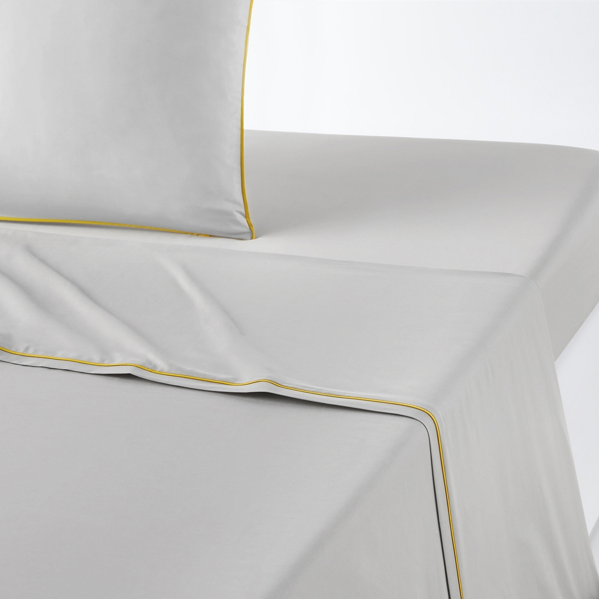 Contrast Trim 100% Cotton Percale 180 Thread Count Flat Sheet