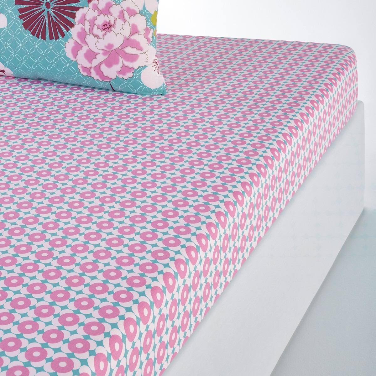 Floral 100% Cotton Fitted Sheet - image 1