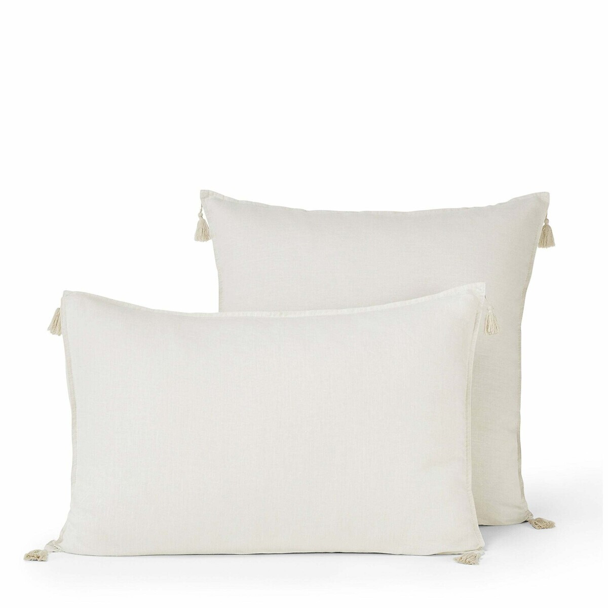 Carly Tassel 100% Washed Linen Pillowcase - image 1