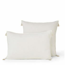 Carly Tassel 100% Washed Linen Pillowcase - thumbnail 1