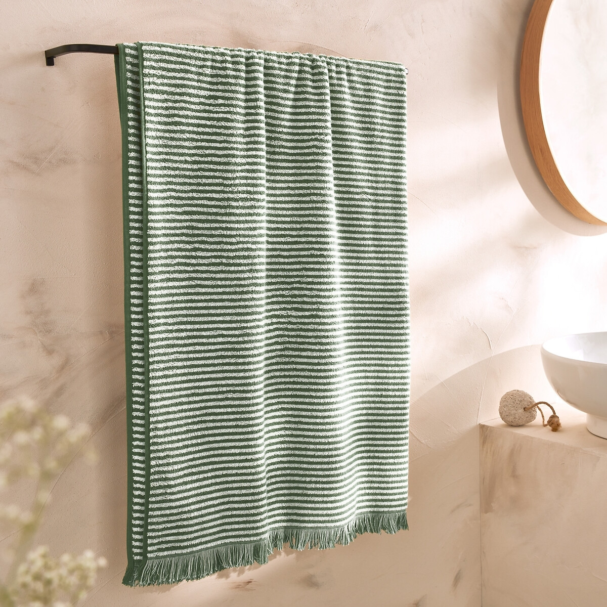 Malo Striped 100% Cotton Bath Sheet - image 1