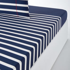 Malo Striped 100% Cotton Fitted Sheet