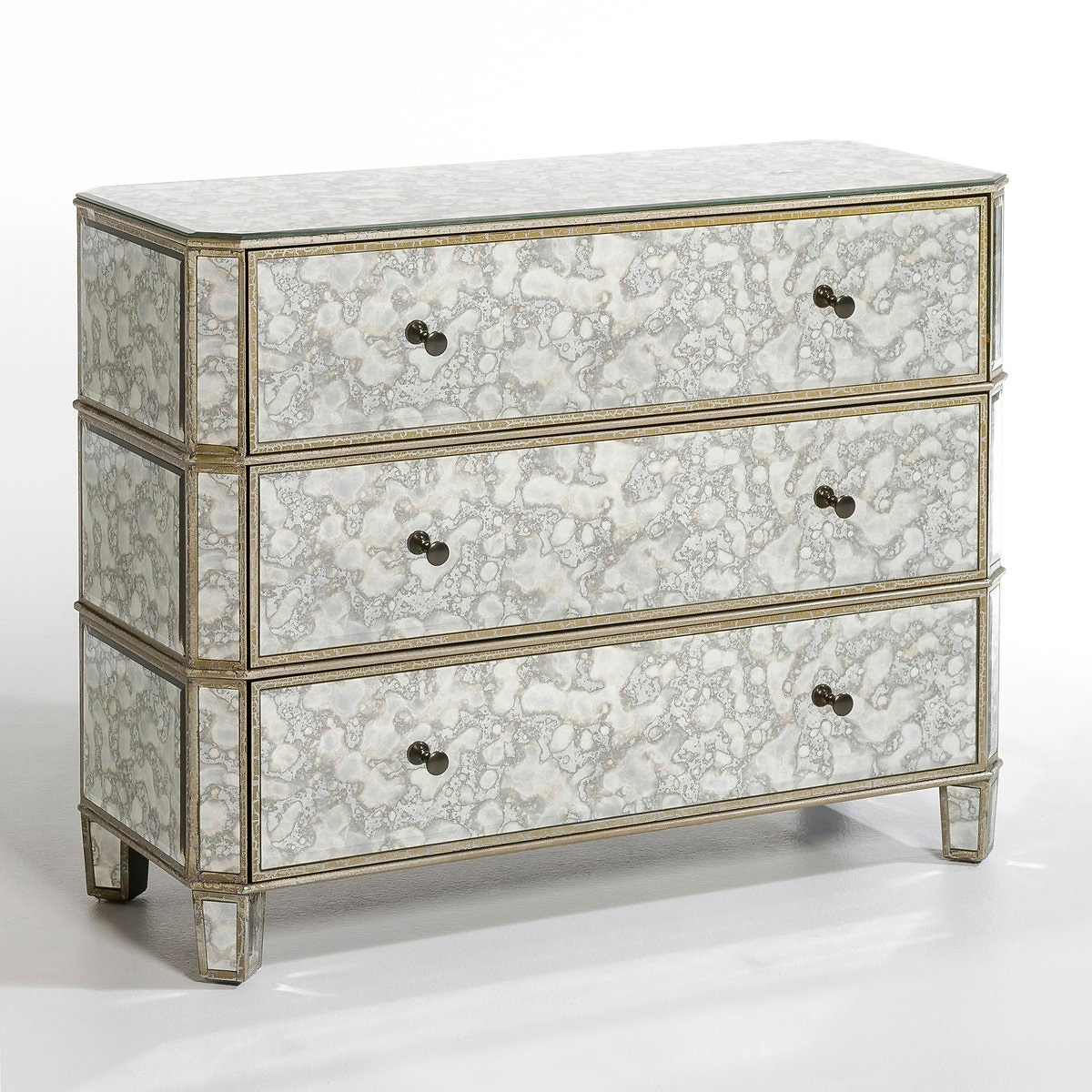 Winsome Distressed Mirror Chest of Drawers - image 1