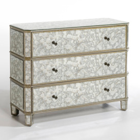 Winsome Distressed Mirror Chest of Drawers - thumbnail 1