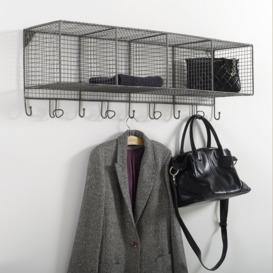 Areglo Wall Storage Coat Rack with 9 Hooks