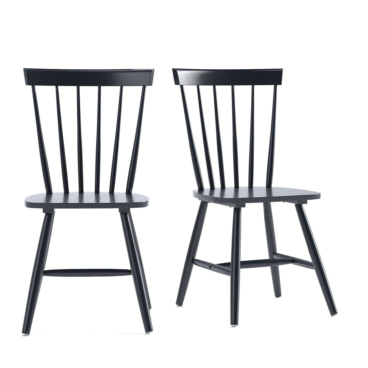 Set of 2 Jimi Solid Wood Spindle-Back Chairs - image 1
