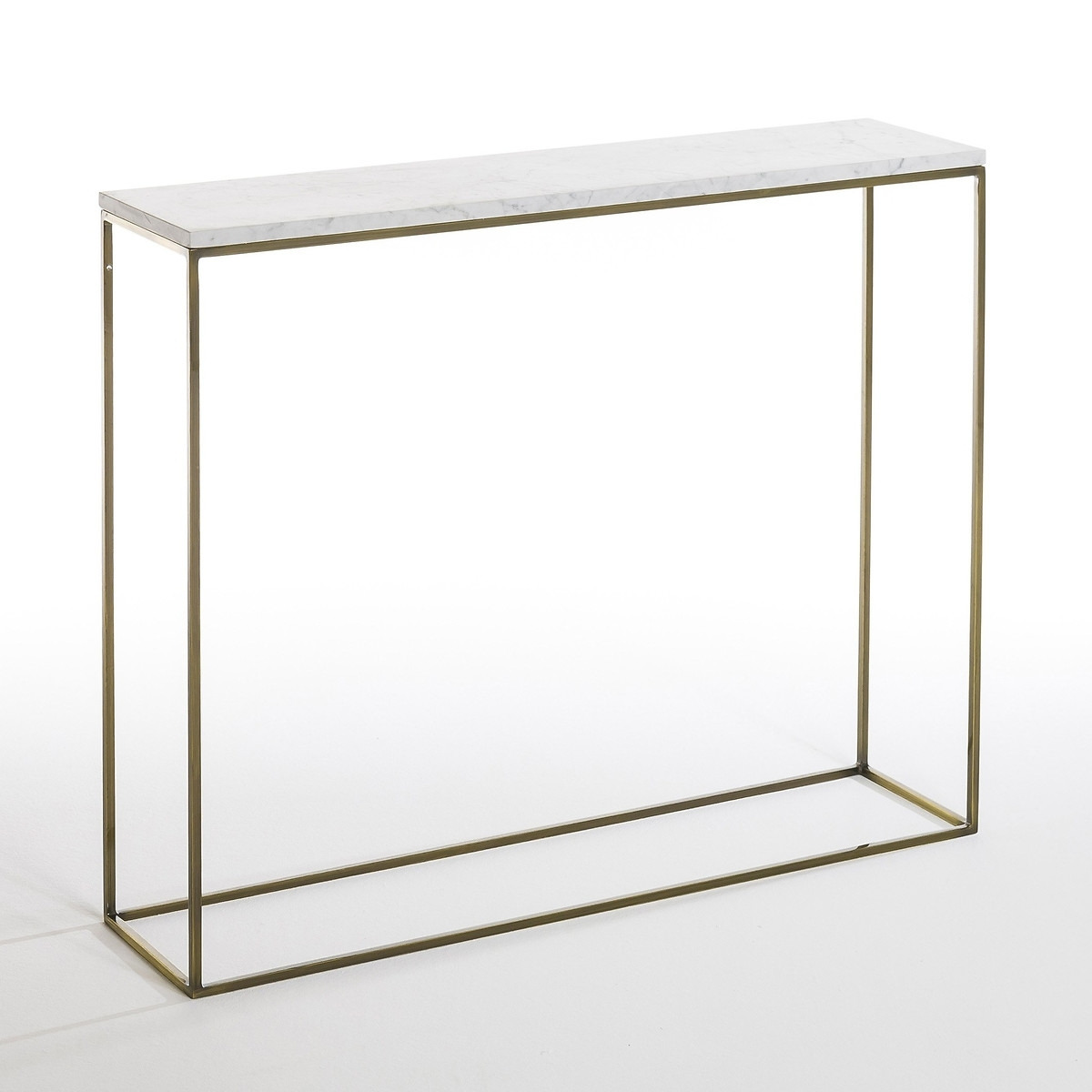 Mahaut Aged Brass & Marble Console Table - image 1