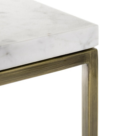 Mahaut Aged Brass & Marble Console Table - thumbnail 2