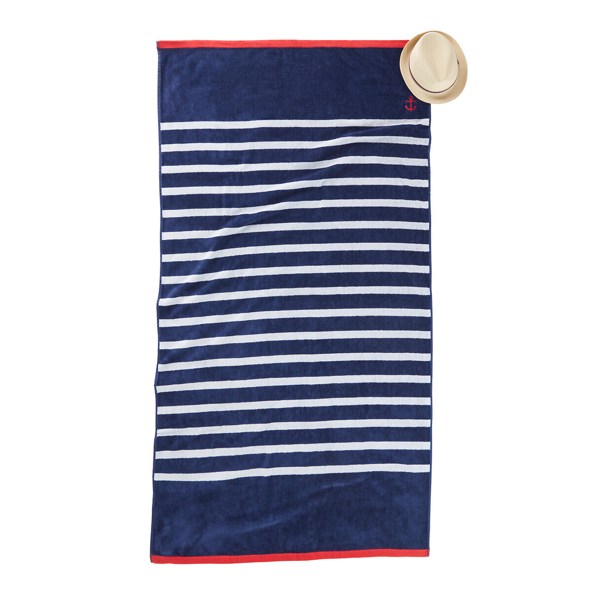 Marinière Striped 420 g/m2 Cotton Velour Beach Towel - image 1