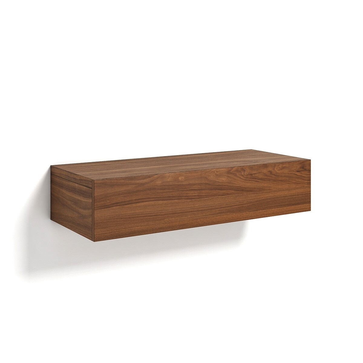 Vesper Solid Walnut Bedside Drawer Shelf - image 1