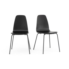 Set of 2 Biface Vintage-Style Chairs - thumbnail 1