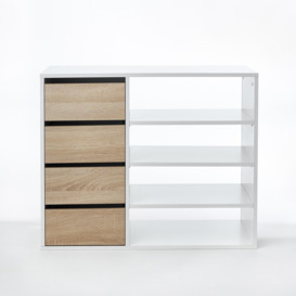 Reynal Shoe Storage Unit with 4 Drawers and Shelves - thumbnail 2