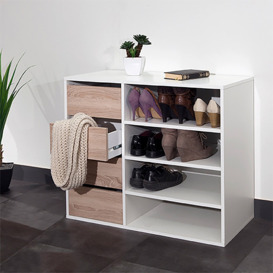 Reynal Shoe Storage Unit with 4 Drawers and Shelves - thumbnail 1