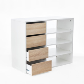Reynal Shoe Storage Unit with 4 Drawers and Shelves - thumbnail 3