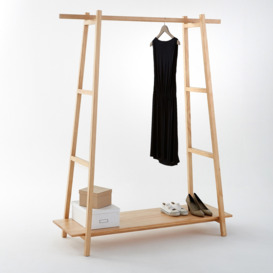 Uyen Scandi-Style Ladder Clothes Rack in Solid Pine - thumbnail 1