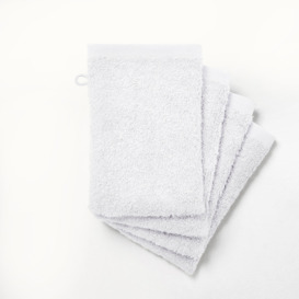 Set of 4 Scénario 100% Cotton Towelling Washcloths