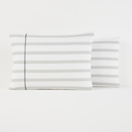 Malo Striped 100% Cotton Pillowcase - thumbnail 3