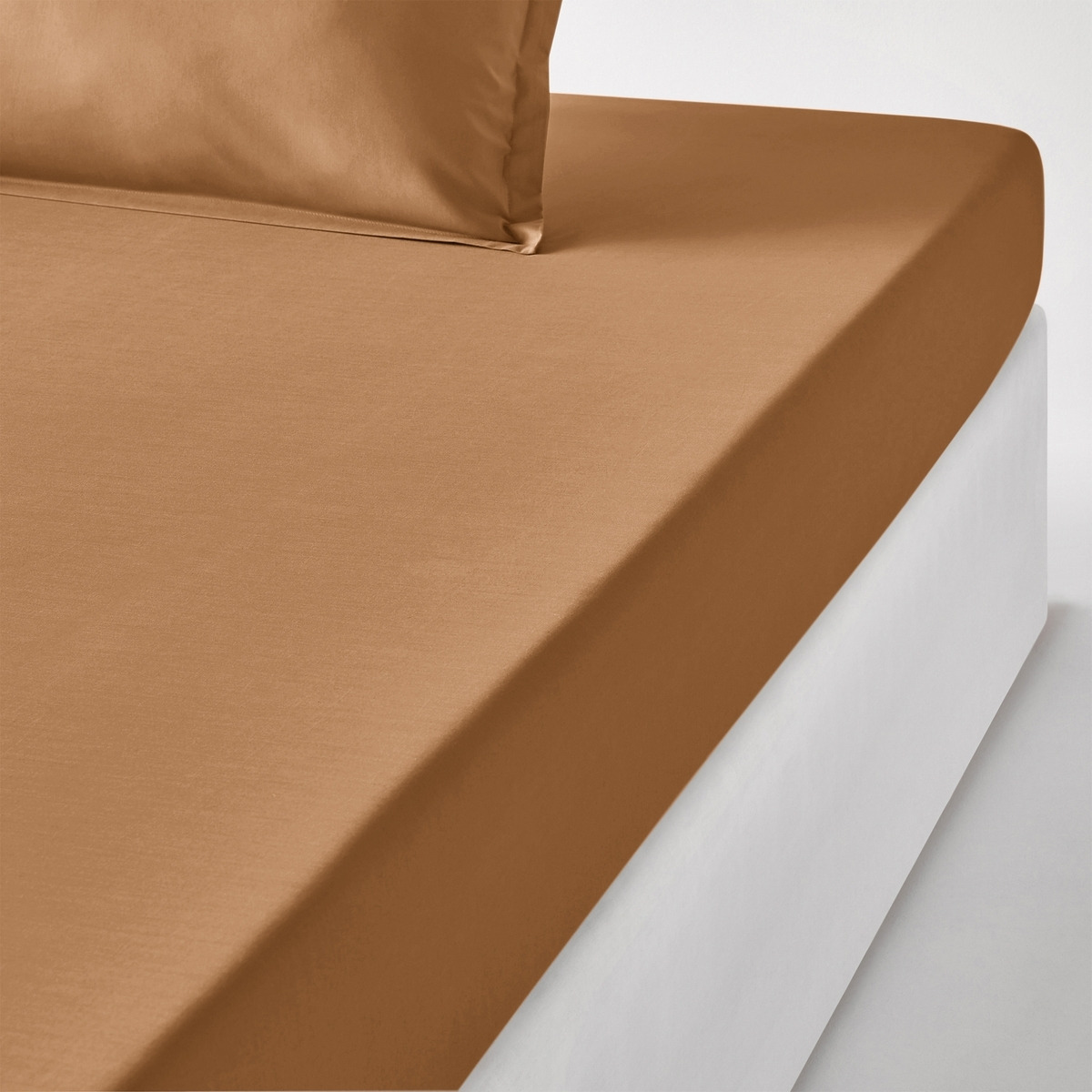 Best Quality Plain 100% Cotton Percale 200 Thread Count Fitted Sheet - image 1