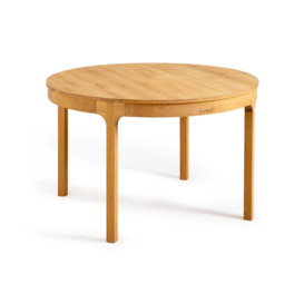 Amalrik 120cm Round Solid Oak Extending Dining Table