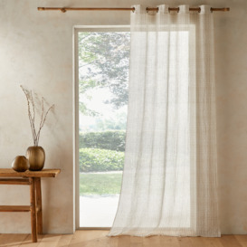 Puyconnie Single Linen Voile Eyelet Panel