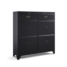 Hiba Shoe Cabinet with 4 Compartments & 2 Drawers - thumbnail 1
