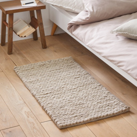 Diano Wool Knit Effect Bedside Rug