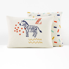 Animalia Zebra 100% Cotton Pillowcase