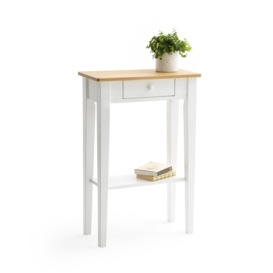 Alvina Solid Pine 1-Drawer Console Table