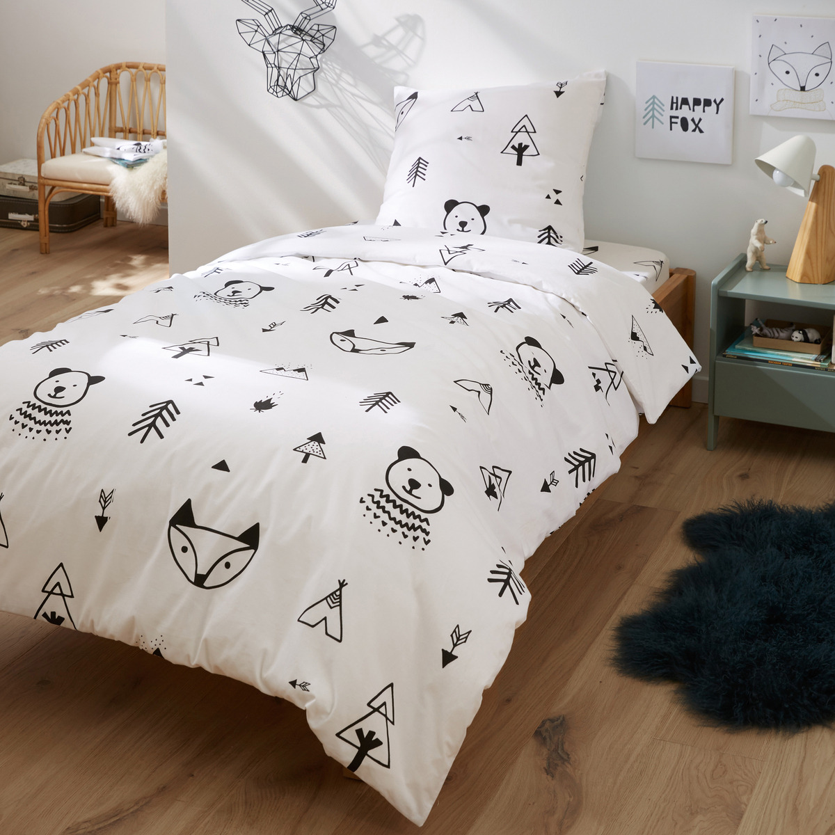 Forest Camp Animal 100% Cotton Duvet Cover - image 1