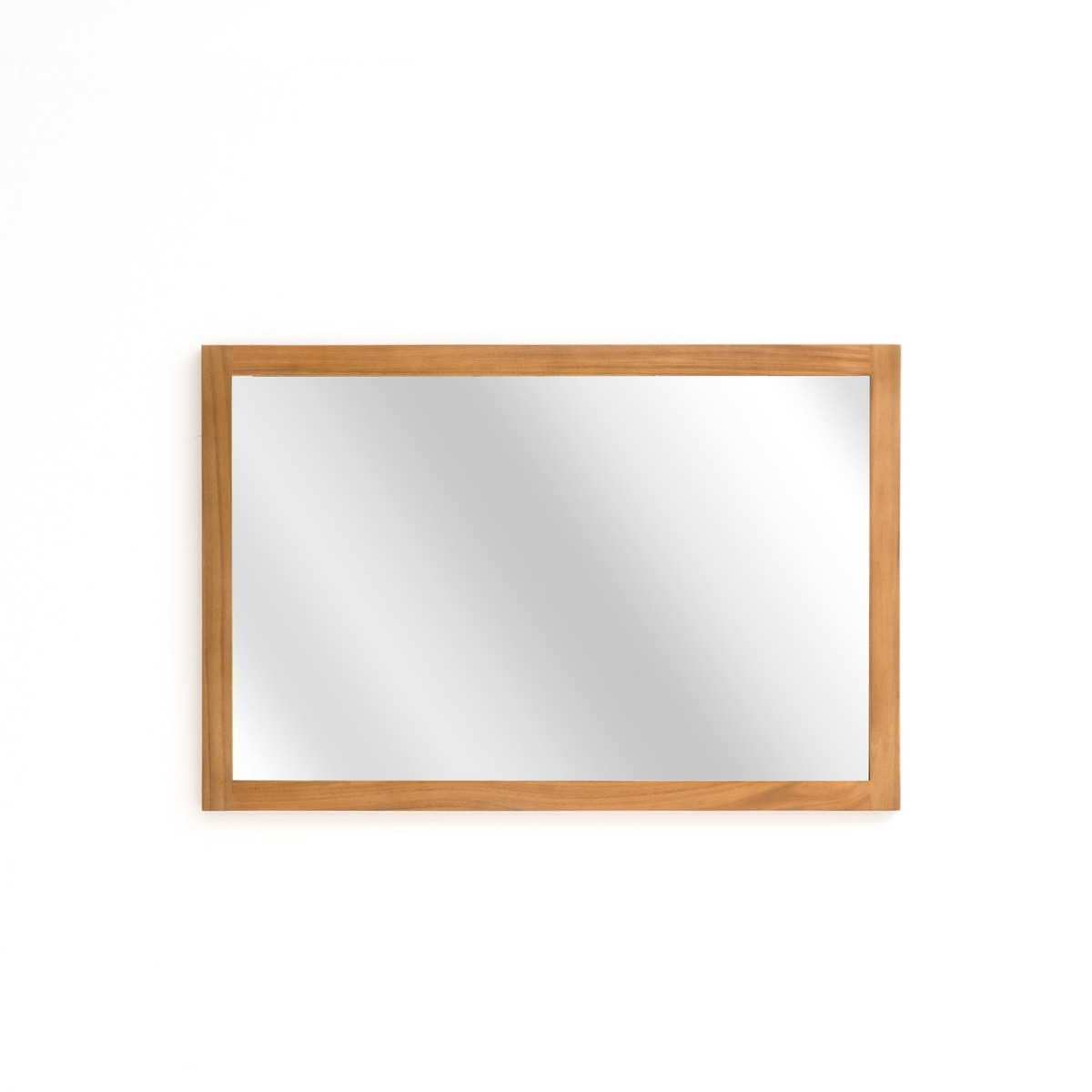 Oiled Acacia 90cm Rectangular Bathroom Mirror - image 1