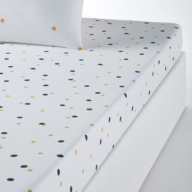 Perfect Night Spotted 100% Cotton Fitted Sheet