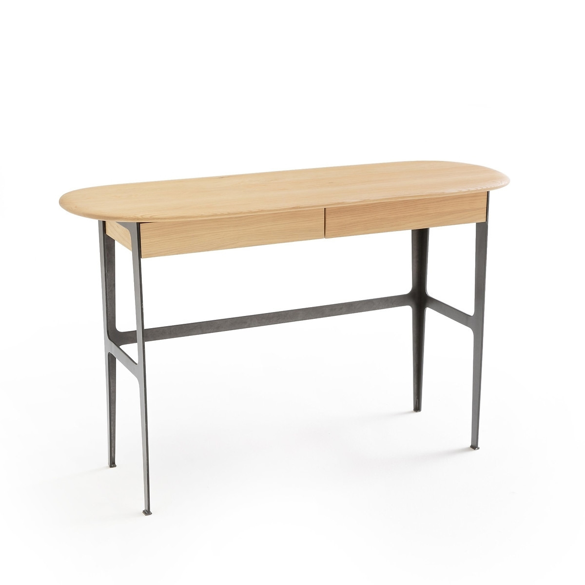 Addisson Solid Oak & Oak Veneer Desk - image 1