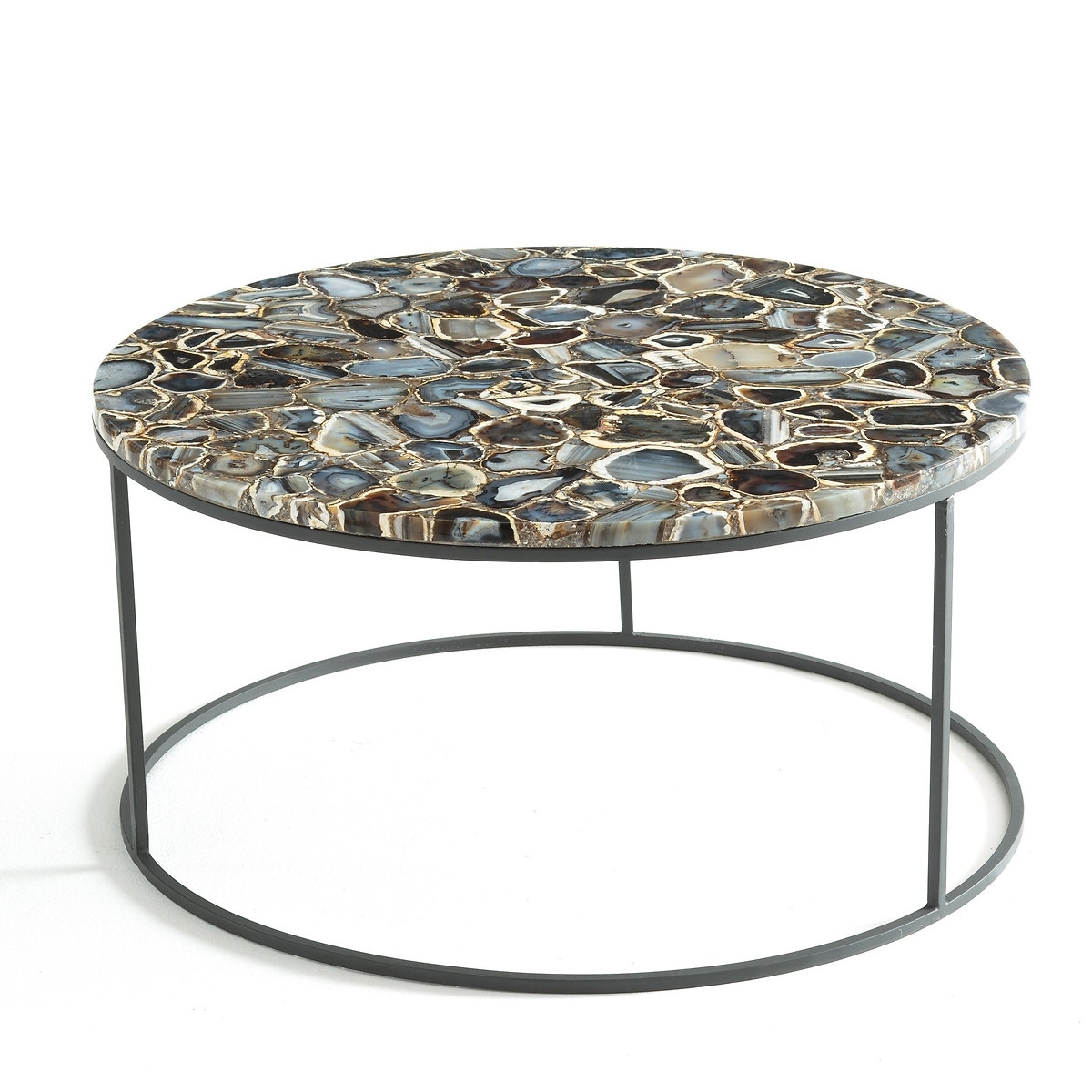 Anaximène Agate and Metal Coffee Table - image 1