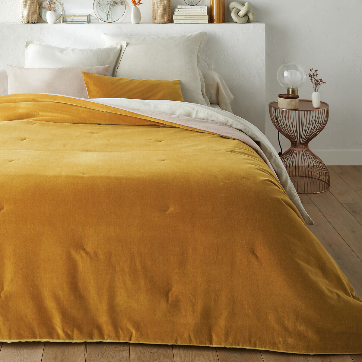 Velvet Quilted 100% Cotton Velvet Bedspread - image 1