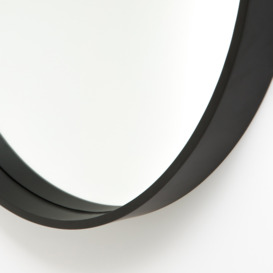 Alaria 55cm Diameter Round Black Mirror - thumbnail 2