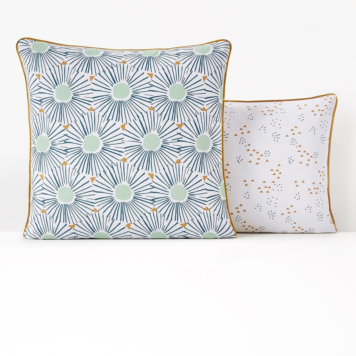 Oja Geometric Floral Cotton Pillowcase - image 1