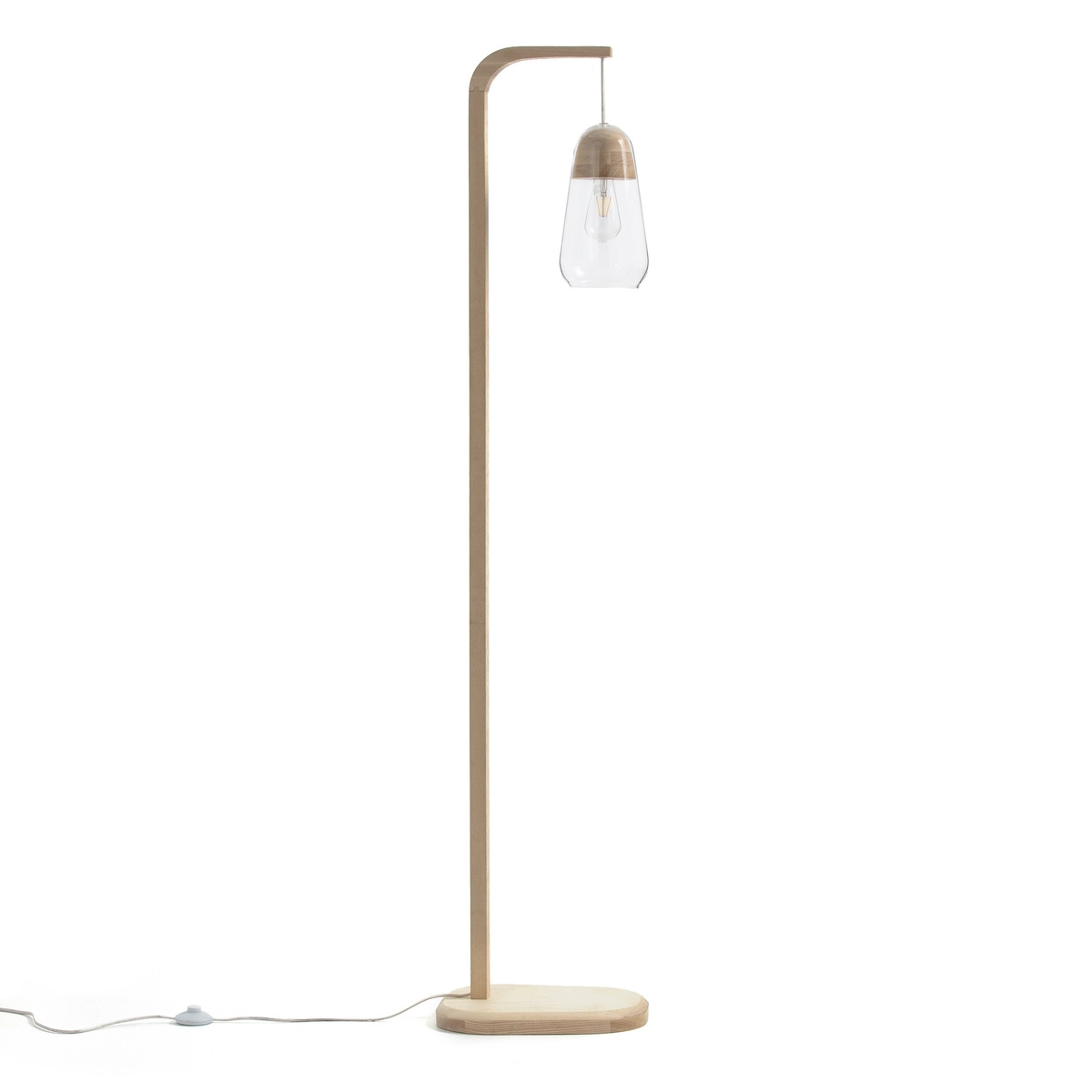 Nasoa Wood & Glass Floor Lamp - image 1