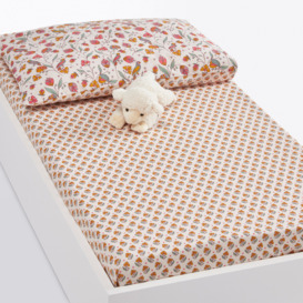 Bertille Floral 100% Cotton Cot Fitted Sheet
