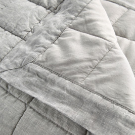 Tenby Linen / Cotton Bedspread - thumbnail 2