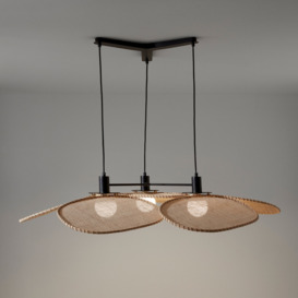 Canopée Large Rattan Ceiling Light by E. Gallina. - thumbnail 2