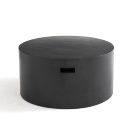 Raskin Round Outdoor Cement-Effect Side Table - thumbnail 1