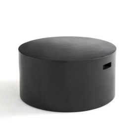 Raskin Round Outdoor Cement-Effect Side Table - thumbnail 2